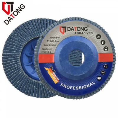 Datong Factory 4.5 Inch Super Plastic Abrasive Grinding Wheel Zirconia Flap Disc For Metal Polished